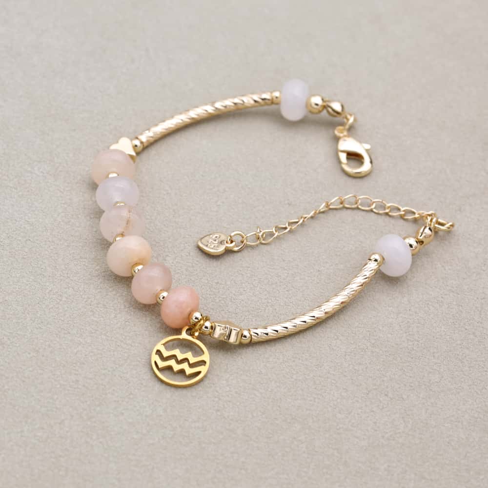 Pulsera de Aventurina Rosa Zodiac Amor y Abundancia