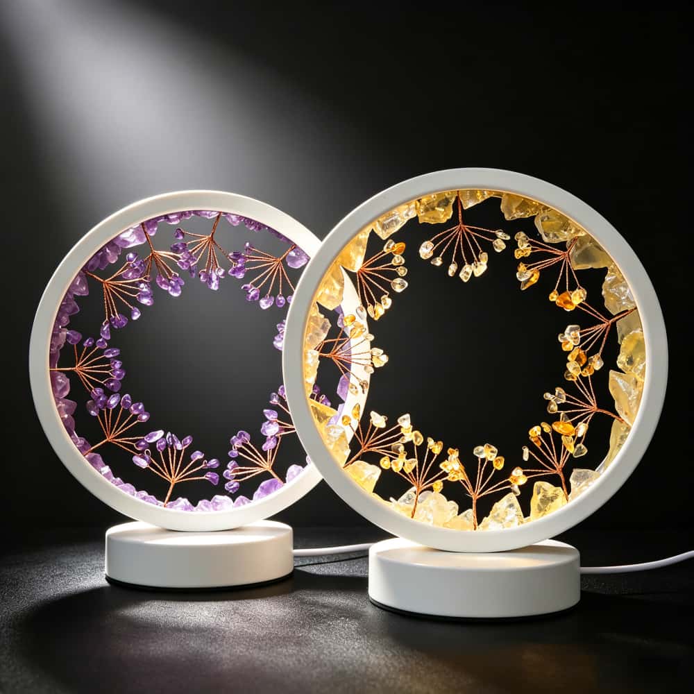 Natural Healing Crystal Tree LED Night Light Ambience Table Lamp
