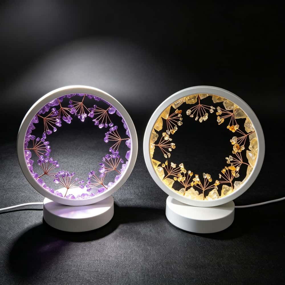 Natural Healing Crystal Tree LED Night Light Ambience Table Lamp