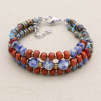 Bracelet triple rang en pierres multiples Harmonie et Force