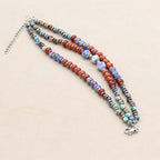 Bracelet triple rang en pierres multiples Harmonie et Force