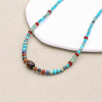 Inner Power and Protection Blue Imperial Jasper Beaded Necklace
