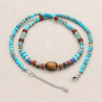Inner Power and Protection Blue Imperial Jasper Beaded Necklace