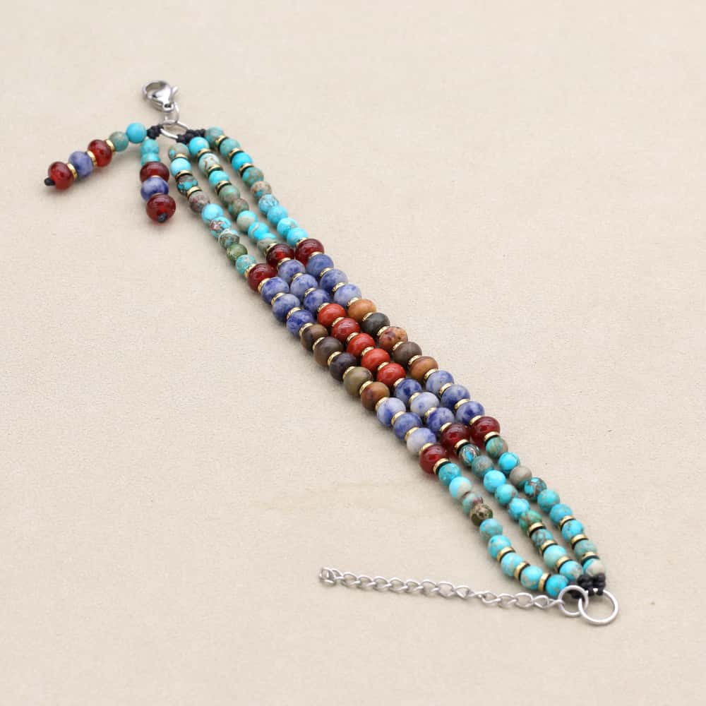 Inner Wisdom and Power Blue Imperial Jasper Jewelry Set
