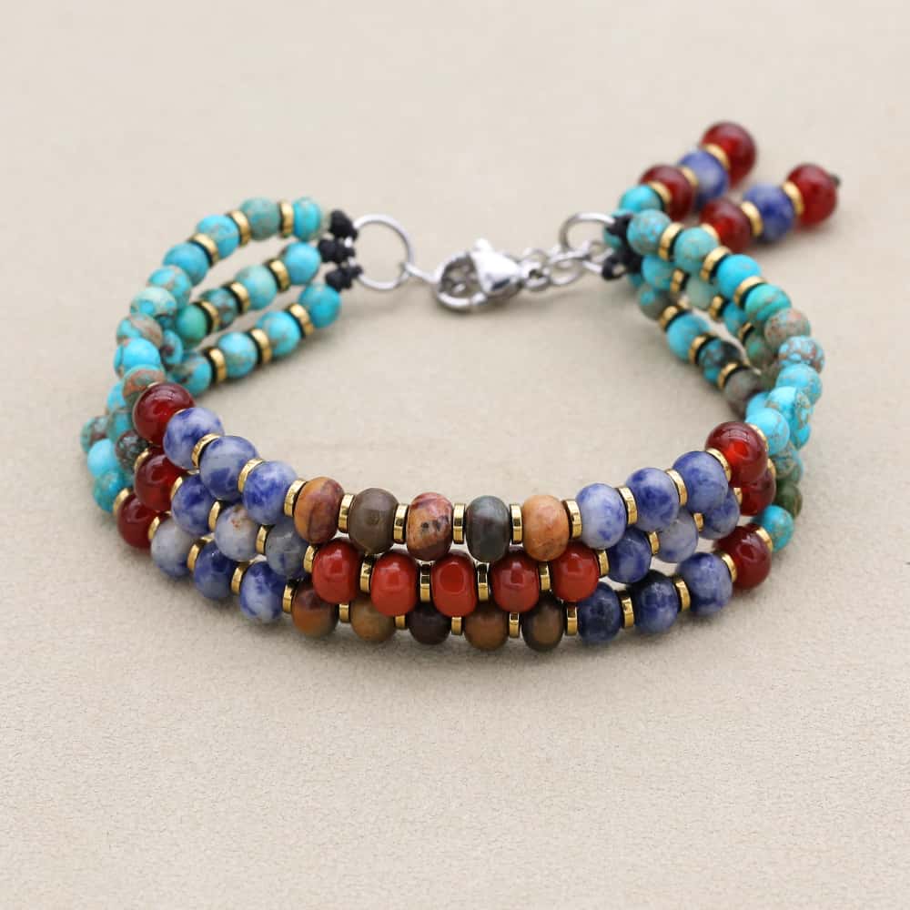 Inner Wisdom and Power Blue Imperial Jasper Jewelry Set