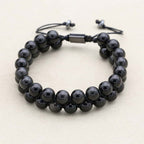 Ultimate Protection Black Obsidian Double Layer Woven Bracelet