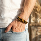 Courage and Abundance Tiger Eye Double Layer Woven Bracelet