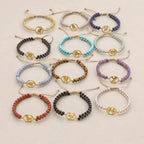 Zodiac Energy Bracelet: 4mm Natural Gemstone & Stainless Steel Healing Jewelry for Men & Women
