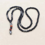 Men's Matte Onyx & Hematite Grounding Necklace: Strength and Inner Balance