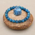 Inspiration and Growth: Blue Apatite Manifestation Catalyst Bracelet