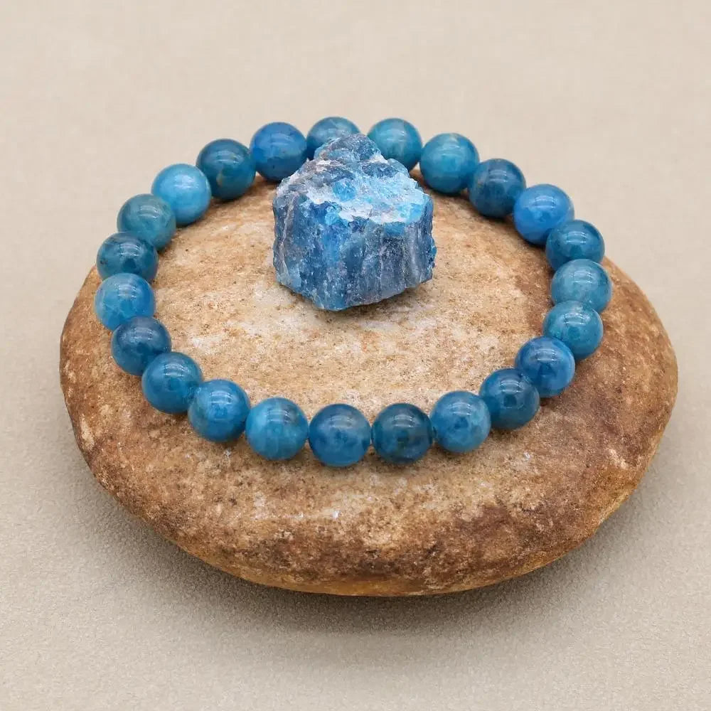 Inspiration and Growth: Blue Apatite Manifestation Catalyst Bracelet