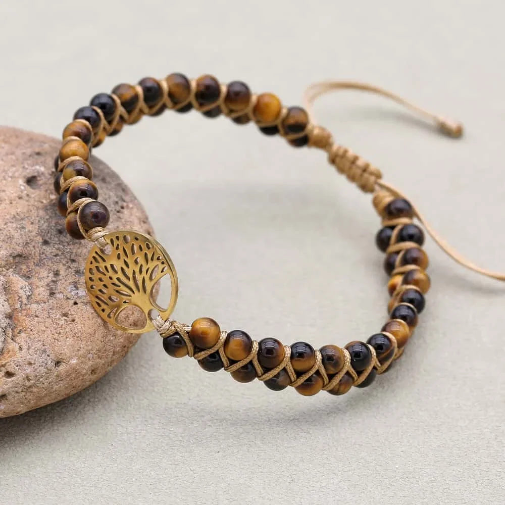 Tiger's Eye Tree of Life Bracelet: Confidence & Protection Talisman