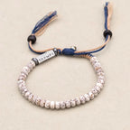 Peace and Wisdom Star Moon Bodhi Seed Six Word Mantra Braided Bracelet