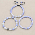 Blue Agate Serenity Bracelet Set: Calm & Clarity Trio (3 PCS)