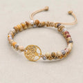 Crazy Lace Agate Tree of Life Bracelet: Laughter & Earthy Vitality Talisman