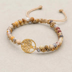 Crazy Lace Agate Tree of Life Bracelet: Laughter & Earthy Vitality Talisman