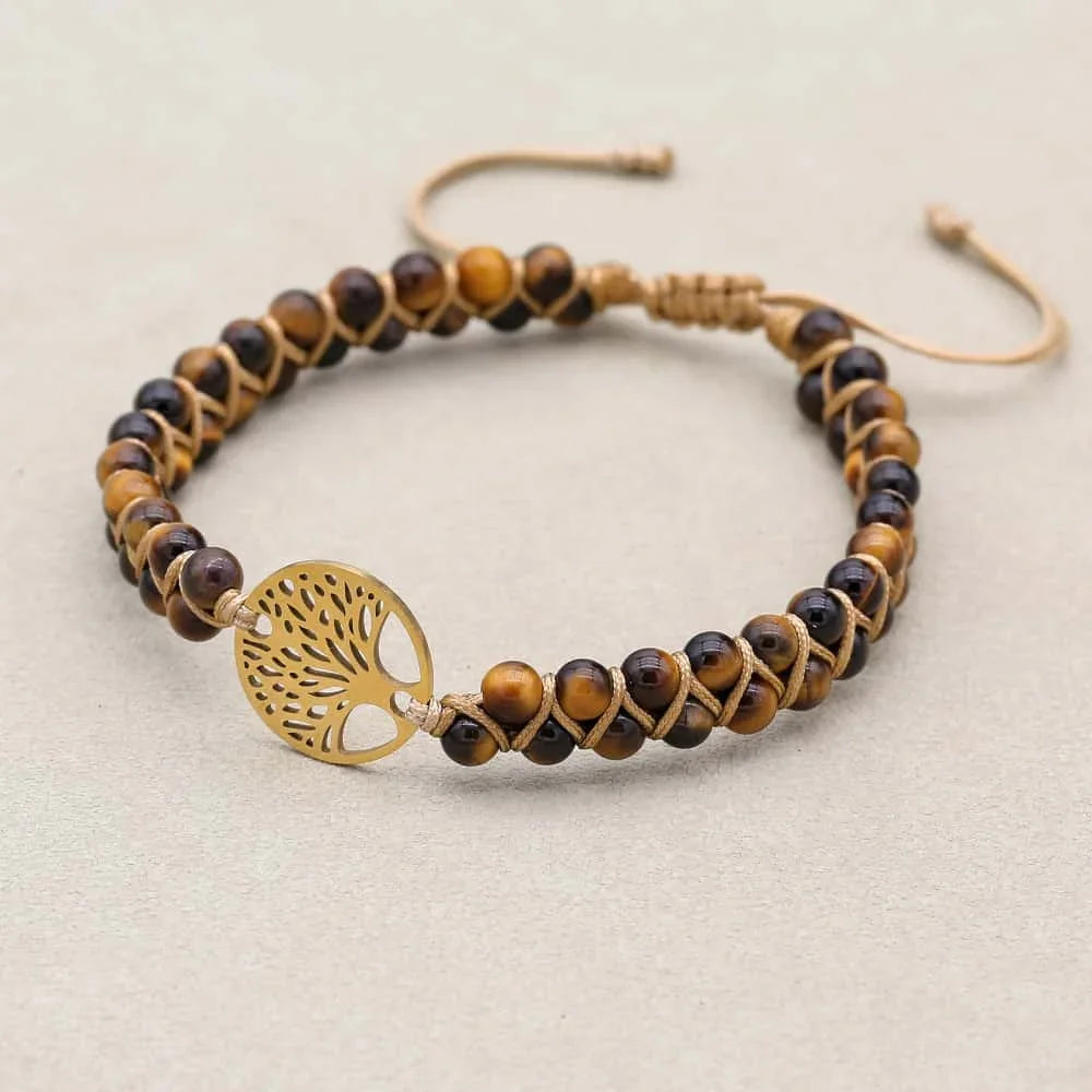 Tiger's Eye Tree of Life Bracelet: Confidence & Protection Talisman
