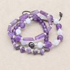 Amethyst Wisdom Bracelet Set: Serenity & Protection Trio (3 PCS)