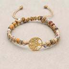 Crazy Lace Agate Tree of Life Bracelet: Laughter & Earthy Vitality Talisman