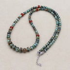 African Turquoise "Stone of Evolution" Necklace & Bracelet Set: Growth & Protection