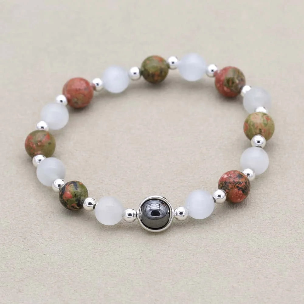 Unakite Harmony Bracelet Set: Balance & Vision Trio (3 PCS)