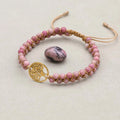 Rhodonite Tree of Life Bracelet: Love & Emotional Healing Talisman