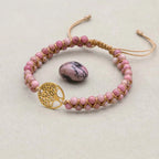 Rhodonite Tree of Life Bracelet: Love & Emotional Healing Talisman