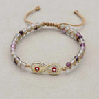 Infinity Red Evil Eye Fluorite Bracelet: Eternal Energy & Protection