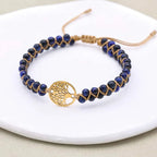 Blue Tiger's Eye Tree of Life Bracelet: Focus & Courage Talisman