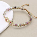 Infinity Red Evil Eye Fluorite Bracelet: Eternal Energy & Protection