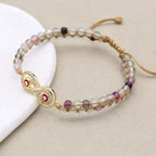 Infinity Red Evil Eye Fluorite Bracelet: Eternal Energy & Protection