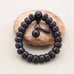 Lightning-Struck Jujube Wood Six-Syllable Mantra Bracelet: Protection & Blessing