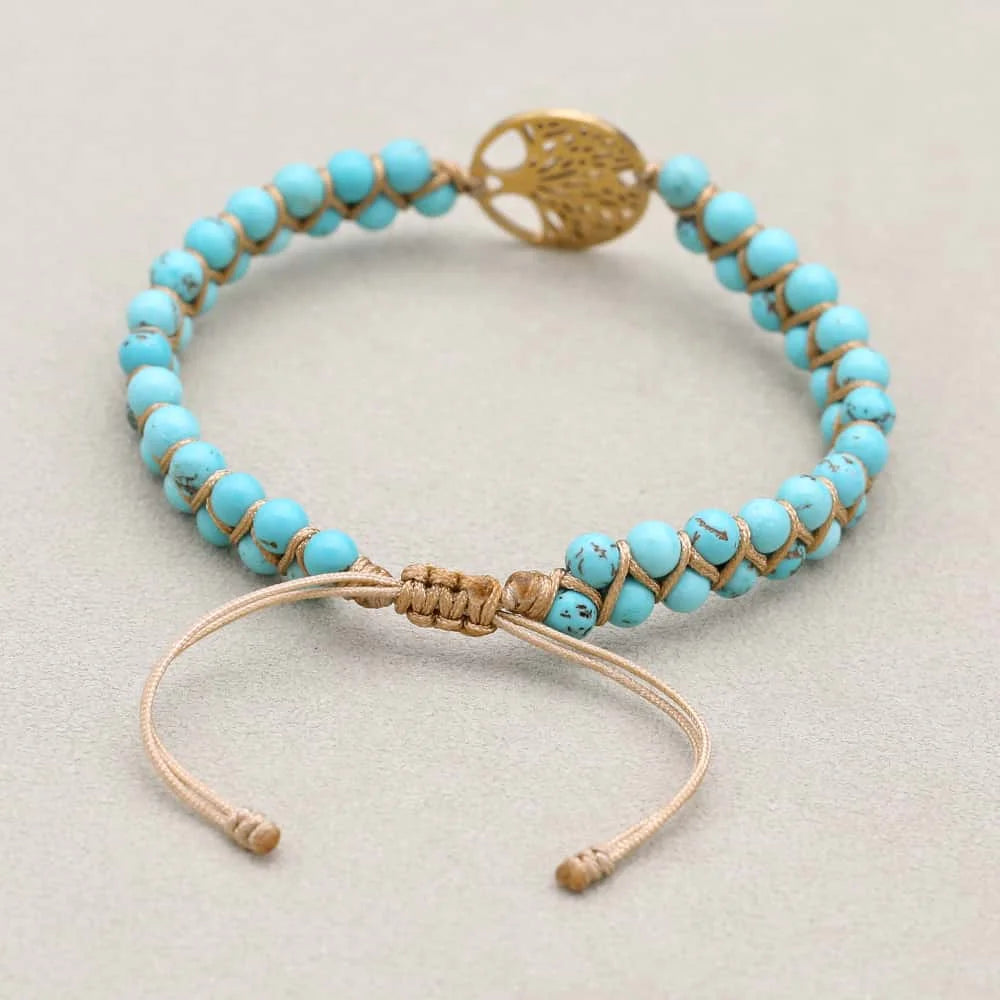 Turquoise Tree of Life Bracelet: Healing & Protection Talisman