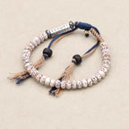 Peace and Wisdom Star Moon Bodhi Seed Six Word Mantra Braided Bracelet