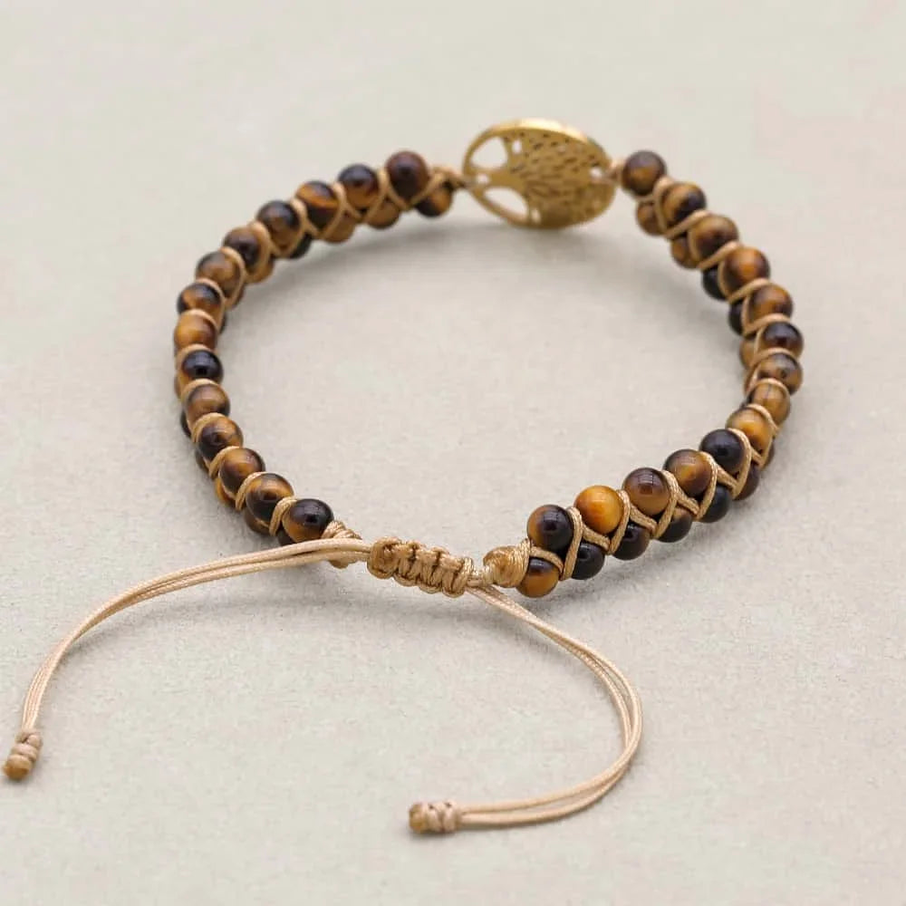Tiger's Eye Tree of Life Bracelet: Confidence & Protection Talisman