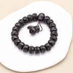 Lightning-Struck Jujube Wood Six-Syllable Mantra Bracelet: Protection & Blessing