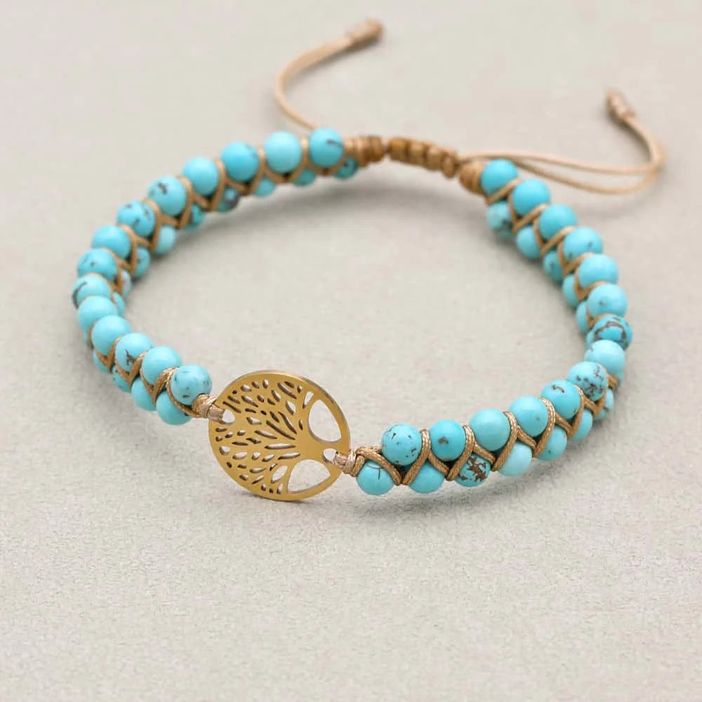 Turquoise Tree of Life Bracelet: Healing & Protection Talisman