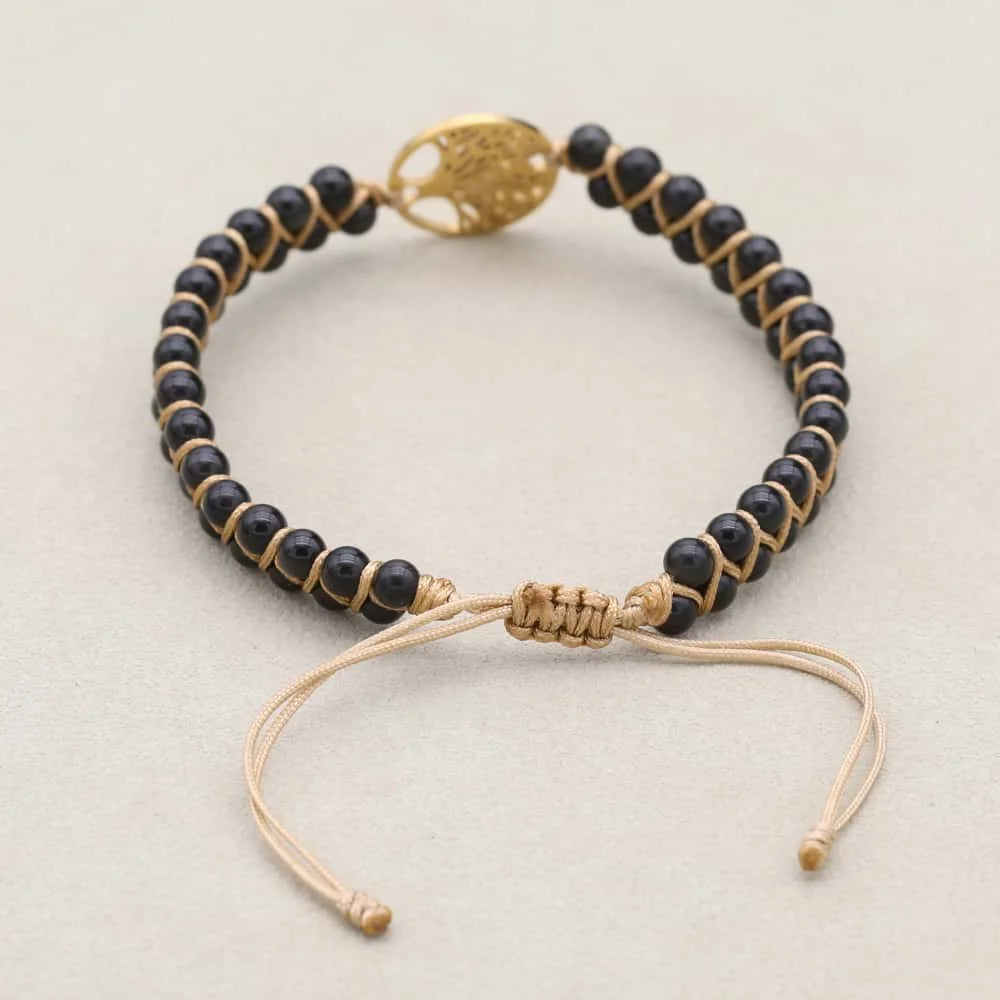 Obsidian Tree of Life Bracelet: Protection & Growth Talisman