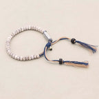 Peace and Wisdom Star Moon Bodhi Seed Six Word Mantra Braided Bracelet