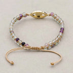 Natural Fluorite Double-Layer Evil Eye Bracelet: Clarity & Protection (Unisex)