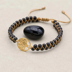 Obsidian Tree of Life Bracelet: Protection & Growth Talisman