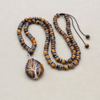 Tiger's Eye Courage Necklace: Tree of Life Protection & Vitality (Unisex)
