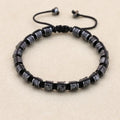 Awaken and Protect: Black Labradorite Hematite Grounding Woven Bracelet