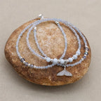 Mehrlagiges Wickelarmband aus Aquamarin für Ruhe und Schutz