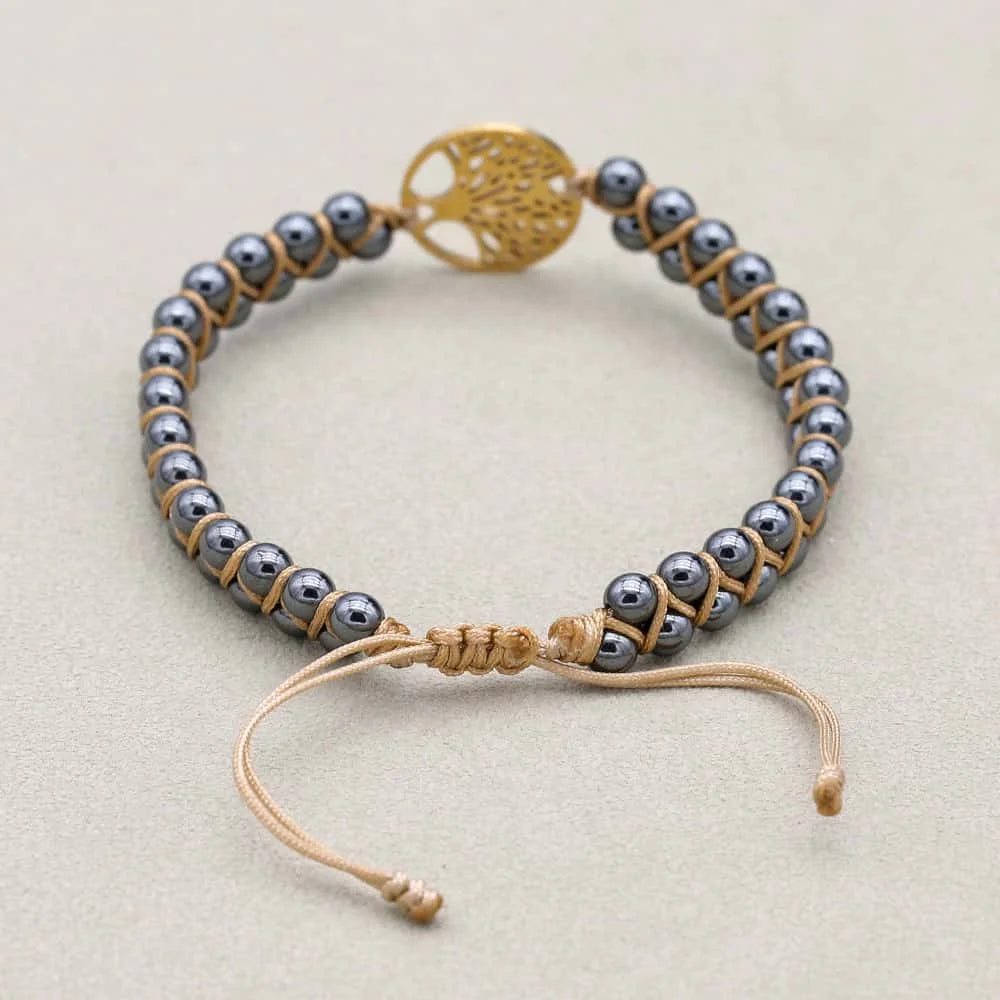 Hematite Tree of Life Bracelet: Grounding & Focus Talisman