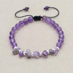 Amethyst Wisdom Bracelet Set: Serenity & Protection Trio (3 PCS)