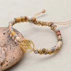 Crazy Lace Agate Tree of Life Bracelet: Laughter & Earthy Vitality Talisman