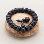 Lightning-Struck Jujube Wood Six-Syllable Mantra Bracelet: Protection & Blessing