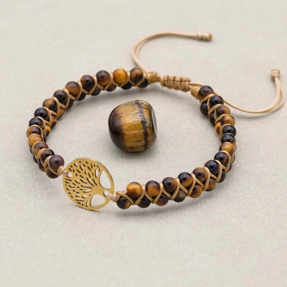 Tiger's Eye Tree of Life Bracelet: Confidence & Protection Talisman