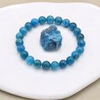 Inspiration and Growth: Blue Apatite Manifestation Catalyst Bracelet